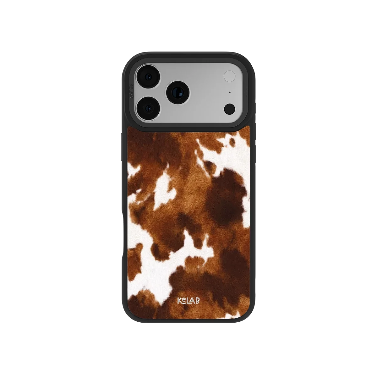 Milk & Mahogany | Brown & Cream Cow Print iPhone Case
