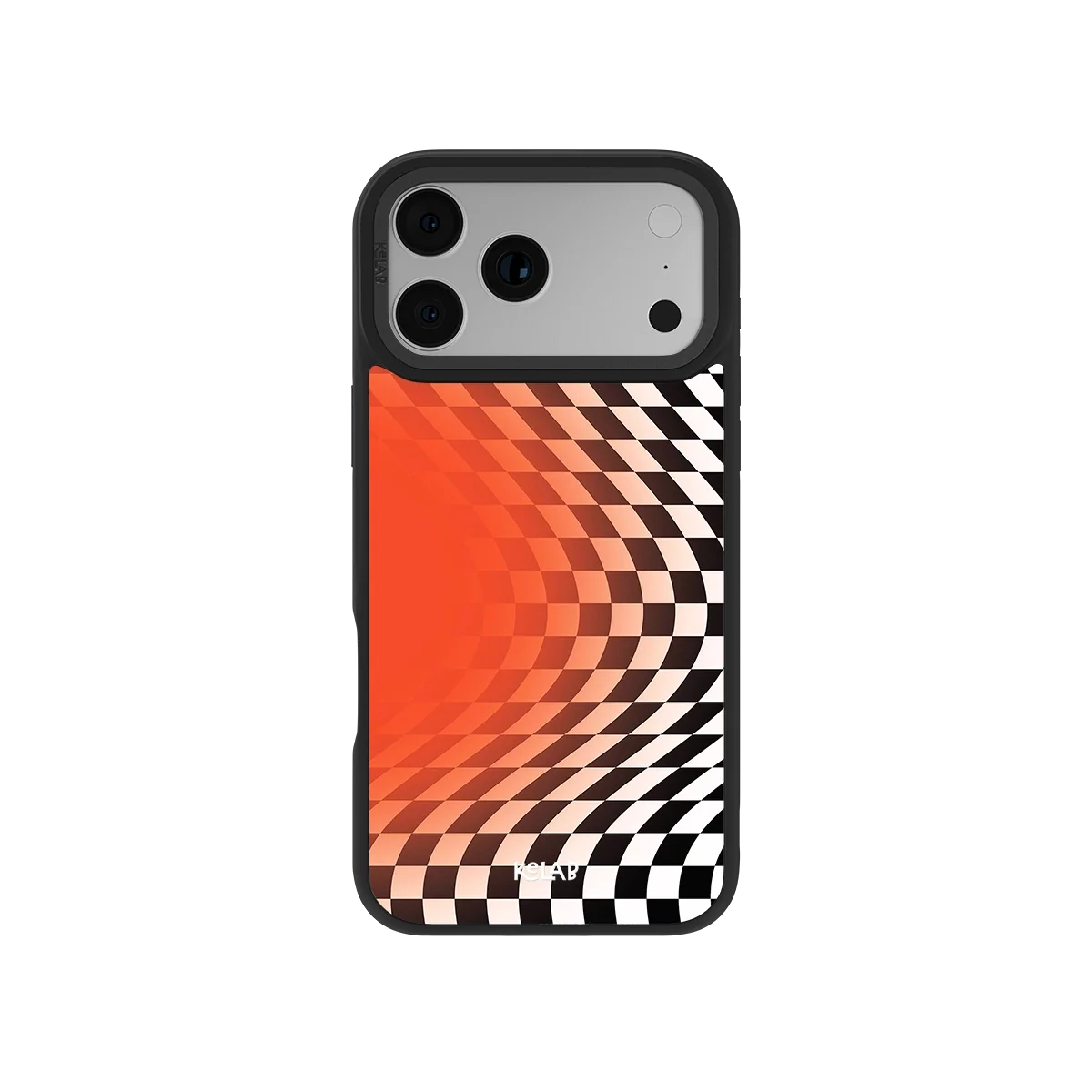 Sunflare | Orange Checkered Optical Illusion iPhone Case
