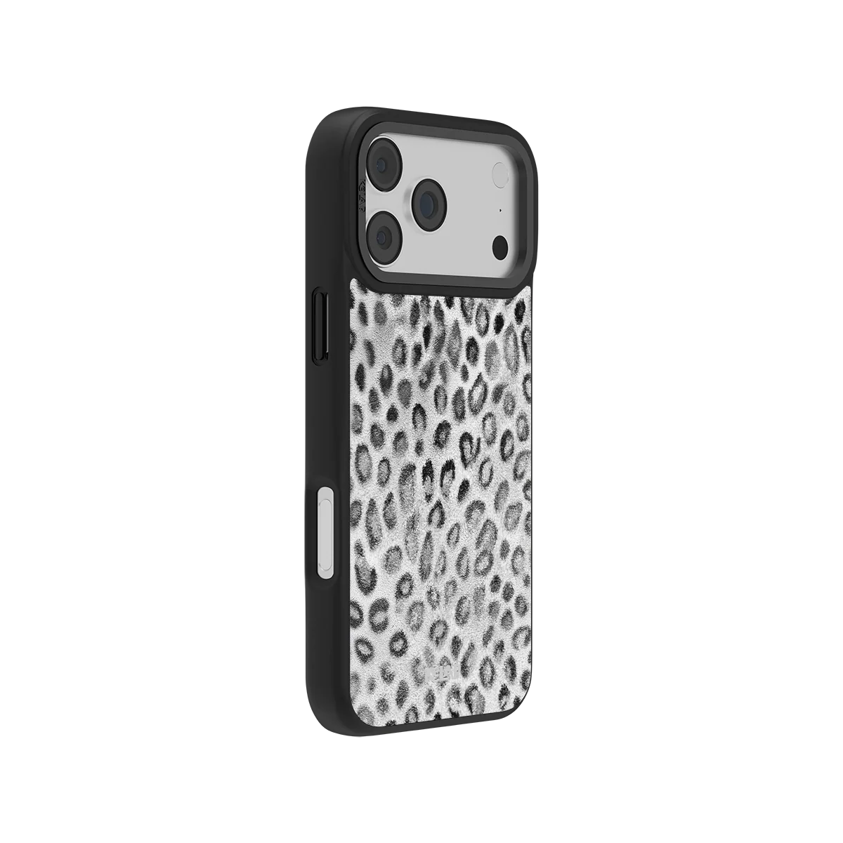 Platinum Predator | Black & White Cheetah Print iPhone Case