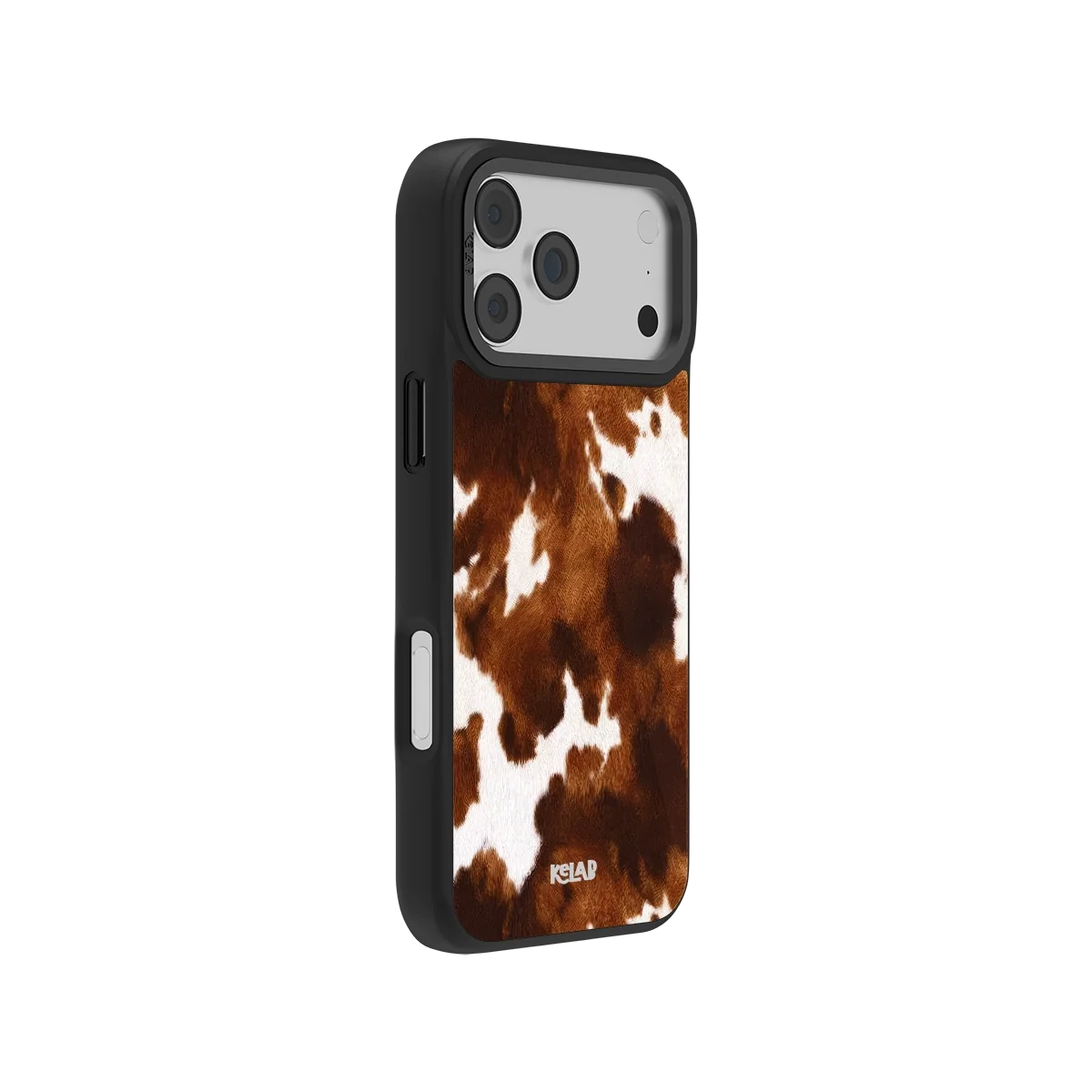Milk & Mahogany | Brown & Cream Cow Print iPhone Case