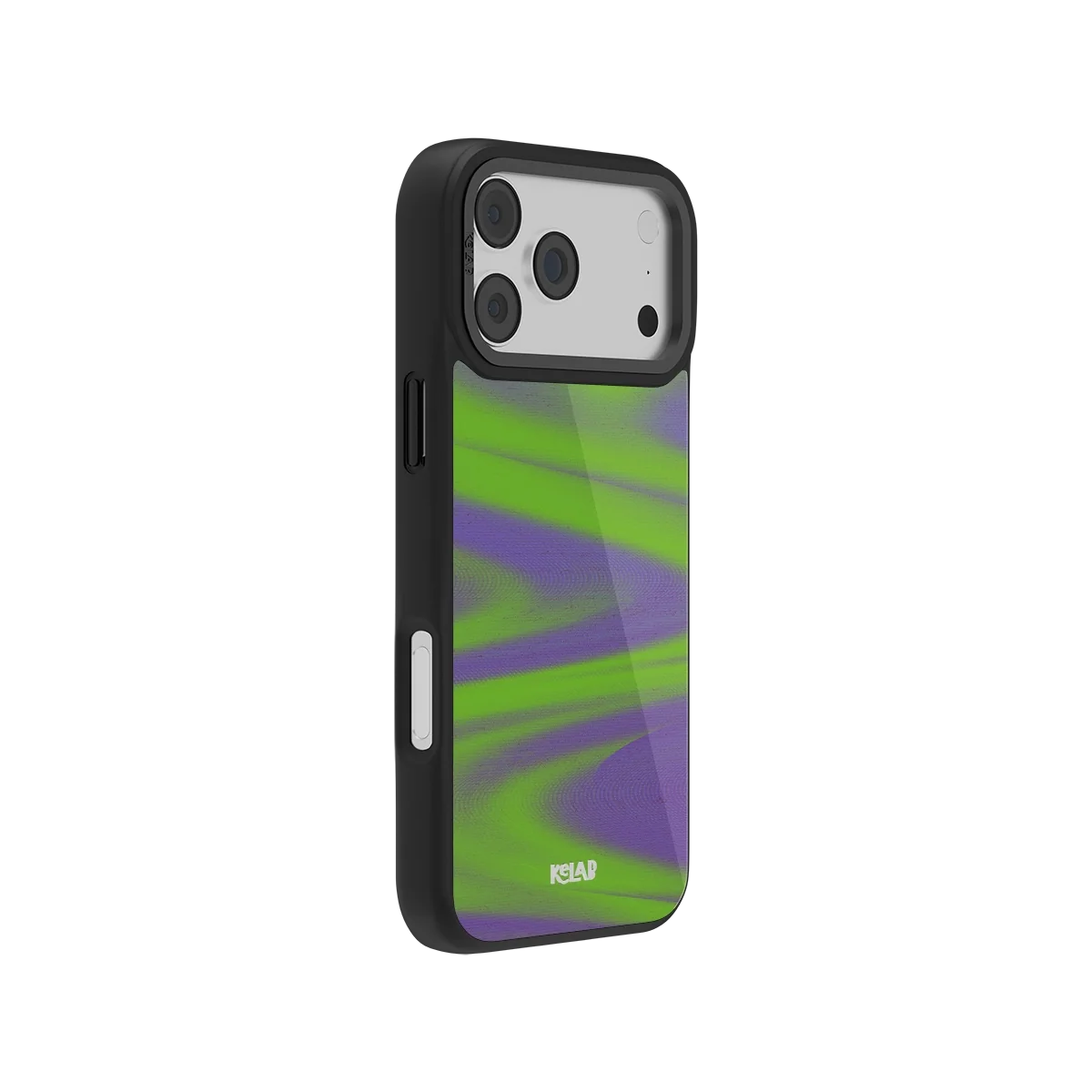 Purple Haze | Y2K Neon Green Abstract Wave iPhone Case