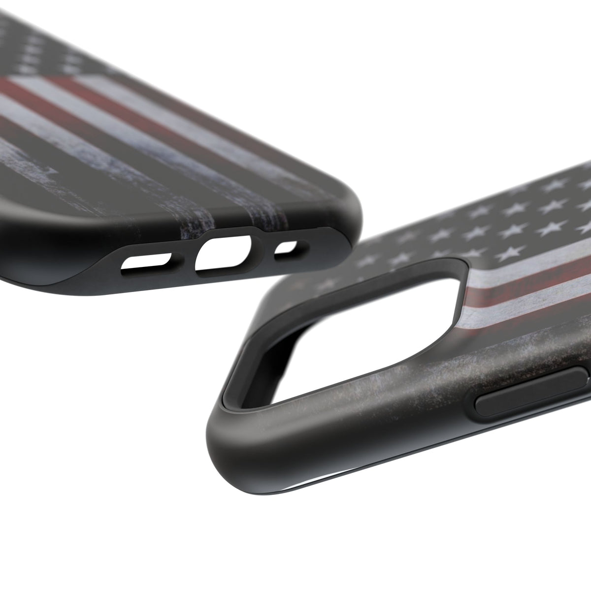 American Flag Magnetic Impact-Resistant Phone Case — Distressed USA Design