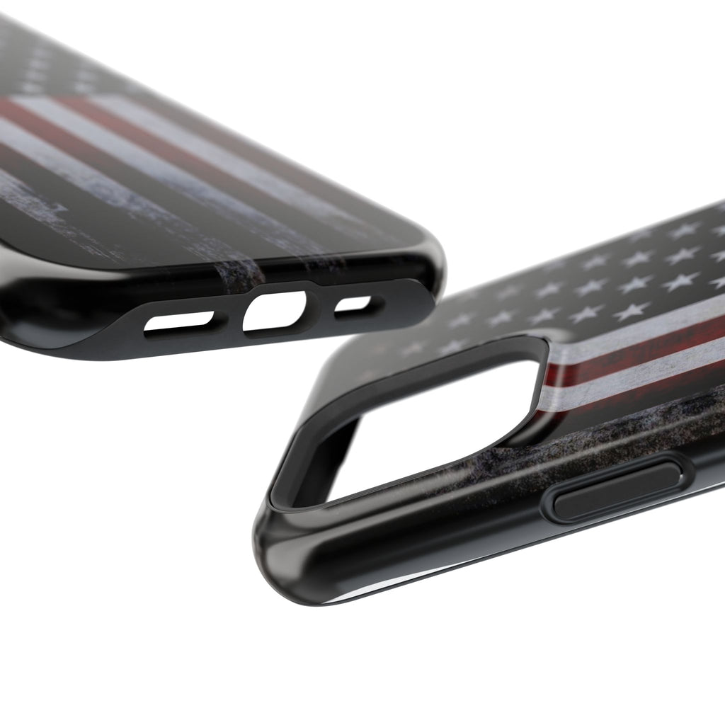 American Flag Magnetic Impact-Resistant Phone Case — Distressed USA Design