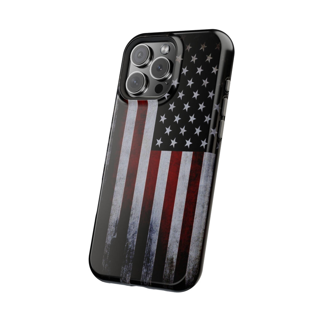 American Flag Magnetic Impact-Resistant Phone Case — Distressed USA Design