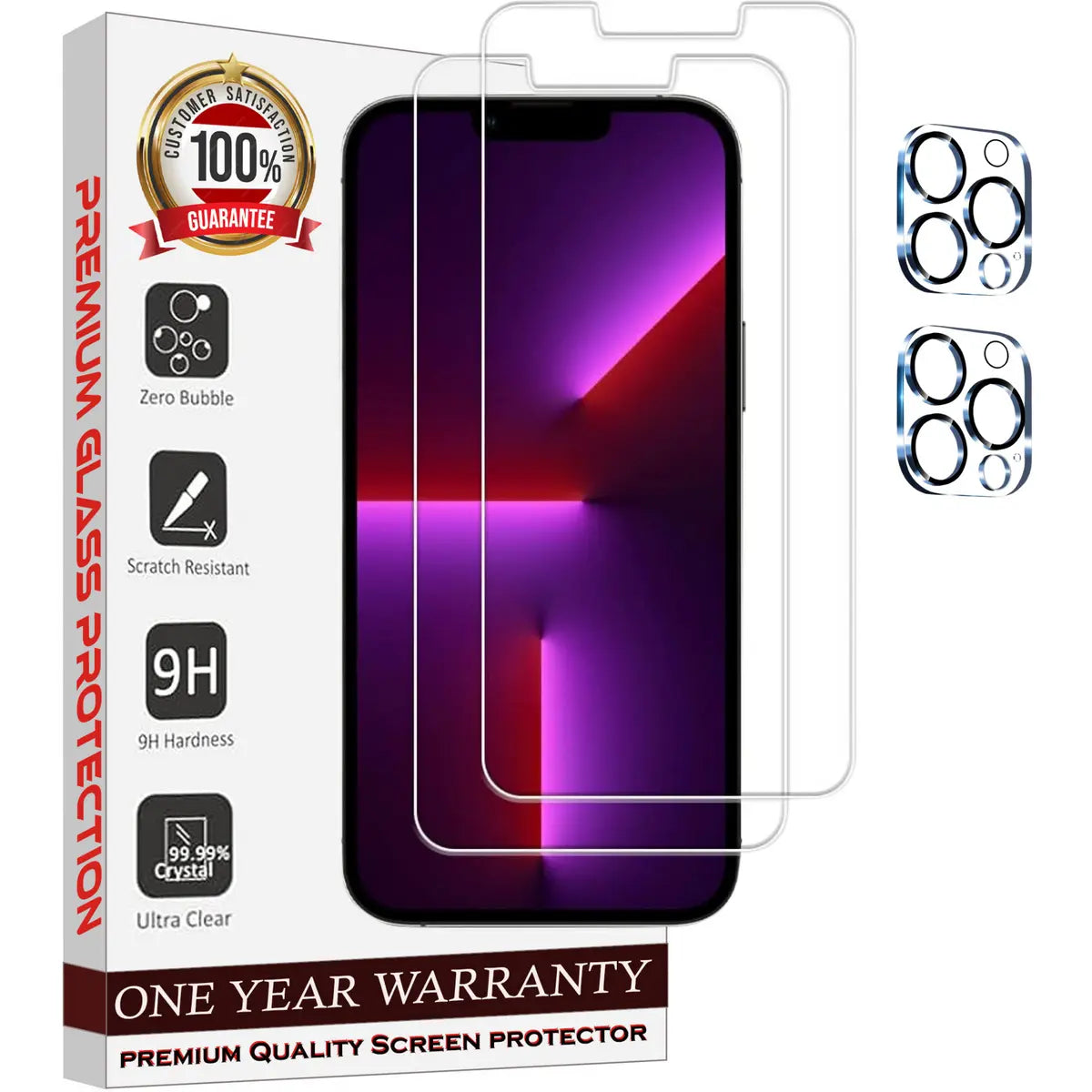 Entronix Clear Screen Protector & Camera Lens Protector Compatible with iPhone 11 Pro - 4-Piece Combo