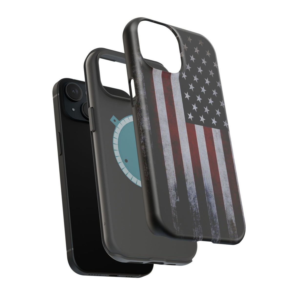 American Flag Magnetic Impact-Resistant Phone Case — Distressed USA Design