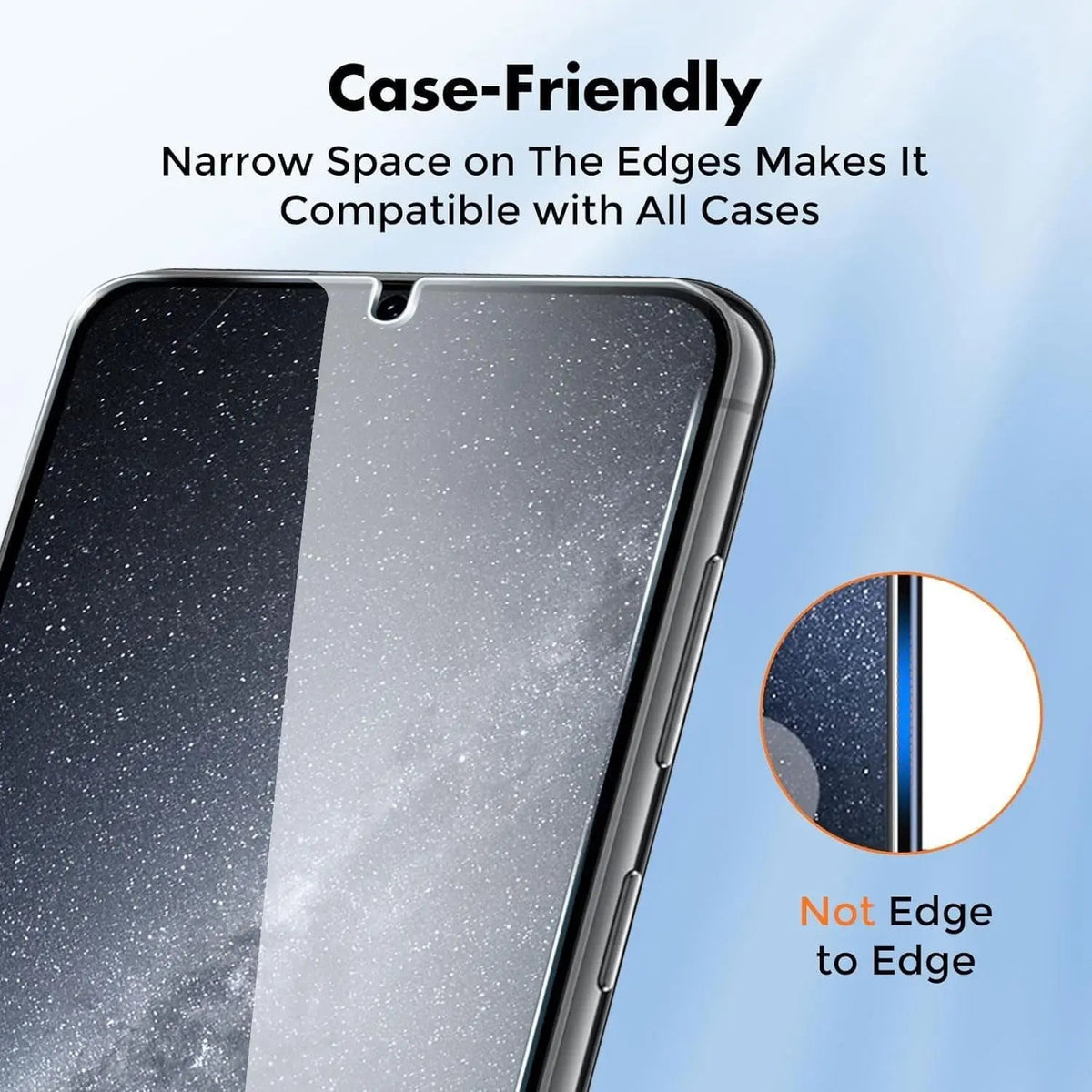 Entronix Clear Screen Protector Compatible with Galaxy S21 FE - 3-Piece Combo