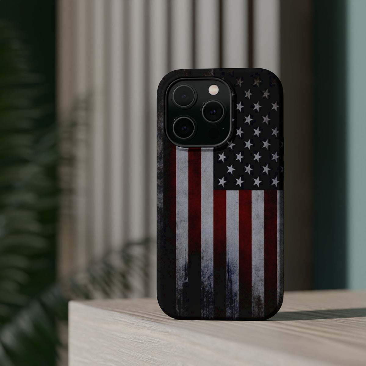 American Flag Magnetic Impact-Resistant Phone Case — Distressed USA Design