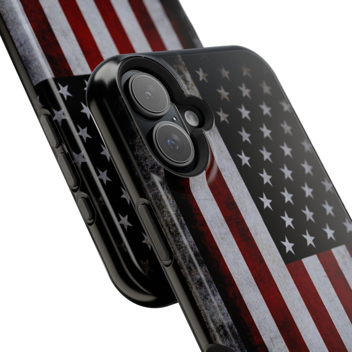 American Flag Magnetic Impact-Resistant Phone Case — Distressed USA Design