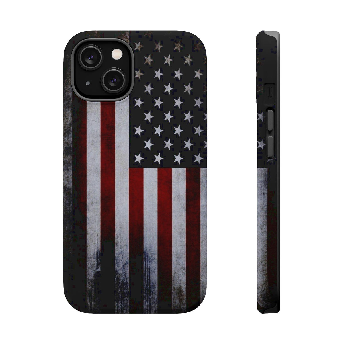 American Flag Magnetic Impact-Resistant Phone Case — Distressed USA Design