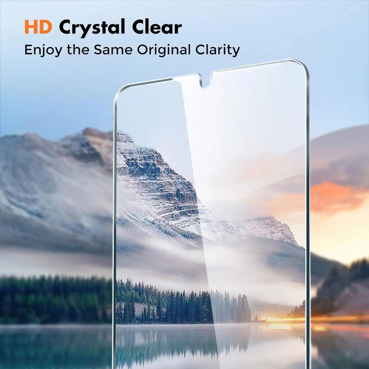 Entronix Clear Screen Protector Compatible with Galaxy S23 - 3-Piece Combo