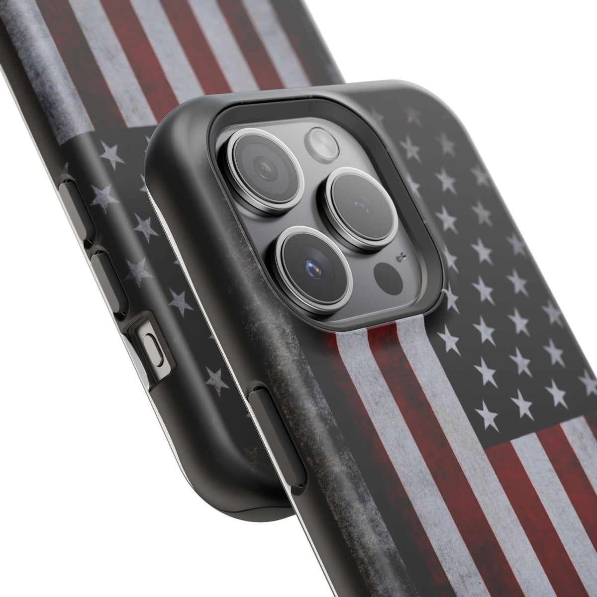 American Flag Magnetic Impact-Resistant Phone Case — Distressed USA Design