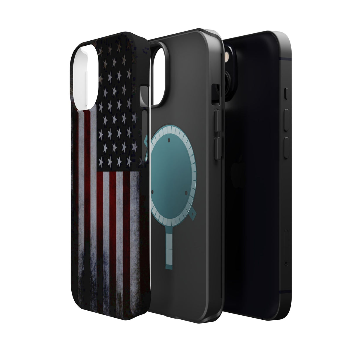 American Flag Magnetic Impact-Resistant Phone Case — Distressed USA Design