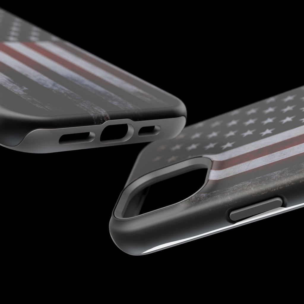 American Flag Magnetic Impact-Resistant Phone Case — Distressed USA Design