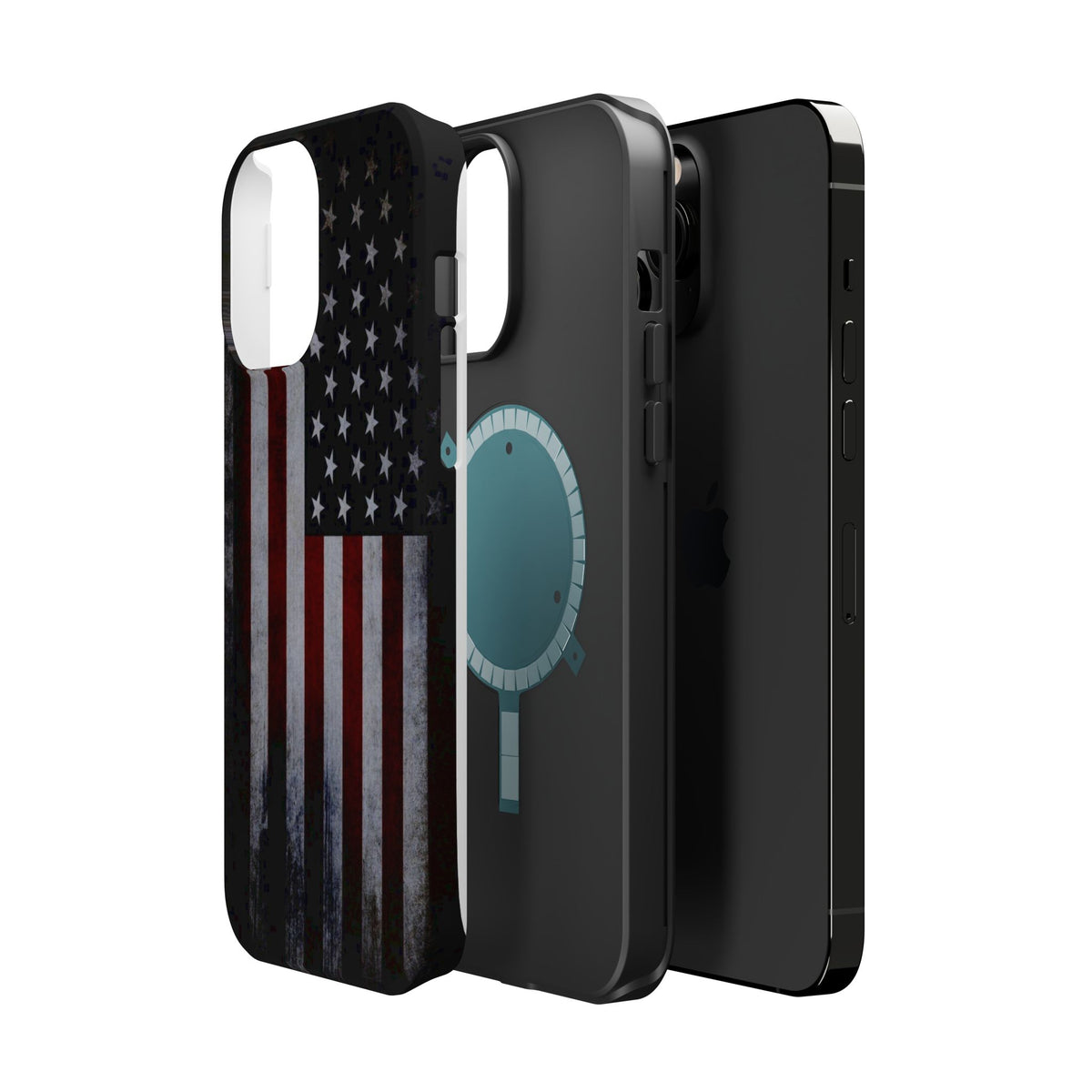 American Flag Magnetic Impact-Resistant Phone Case — Distressed USA Design