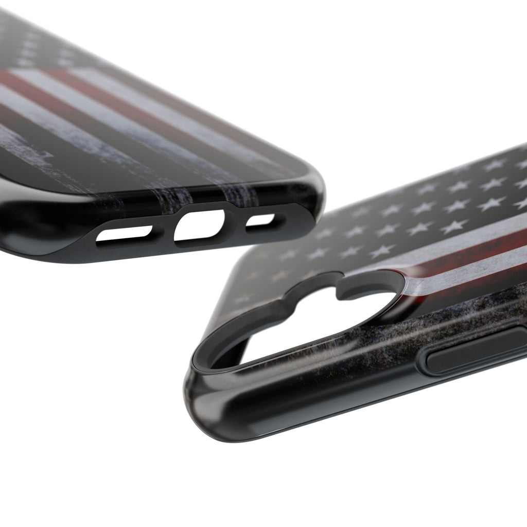 American Flag Magnetic Impact-Resistant Phone Case — Distressed USA Design