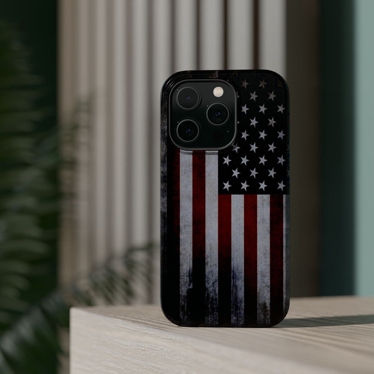 American Flag Magnetic Impact-Resistant Phone Case — Distressed USA Design