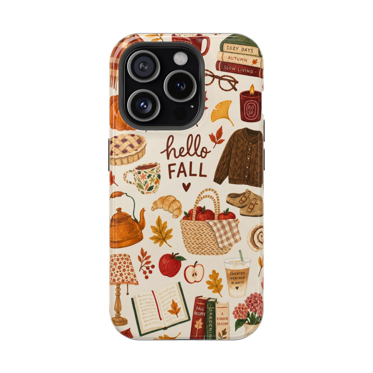 Phone Case — "Hello Fall" Autumn Collage Magnetic Impact-Resistant Case