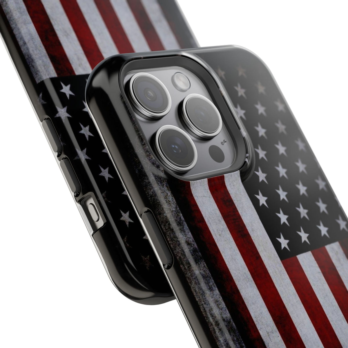 American Flag Magnetic Impact-Resistant Phone Case — Distressed USA Design