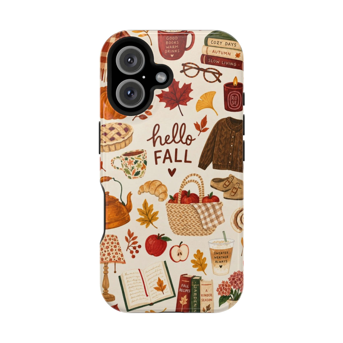 Phone Case — "Hello Fall" Autumn Collage Magnetic Impact-Resistant Case
