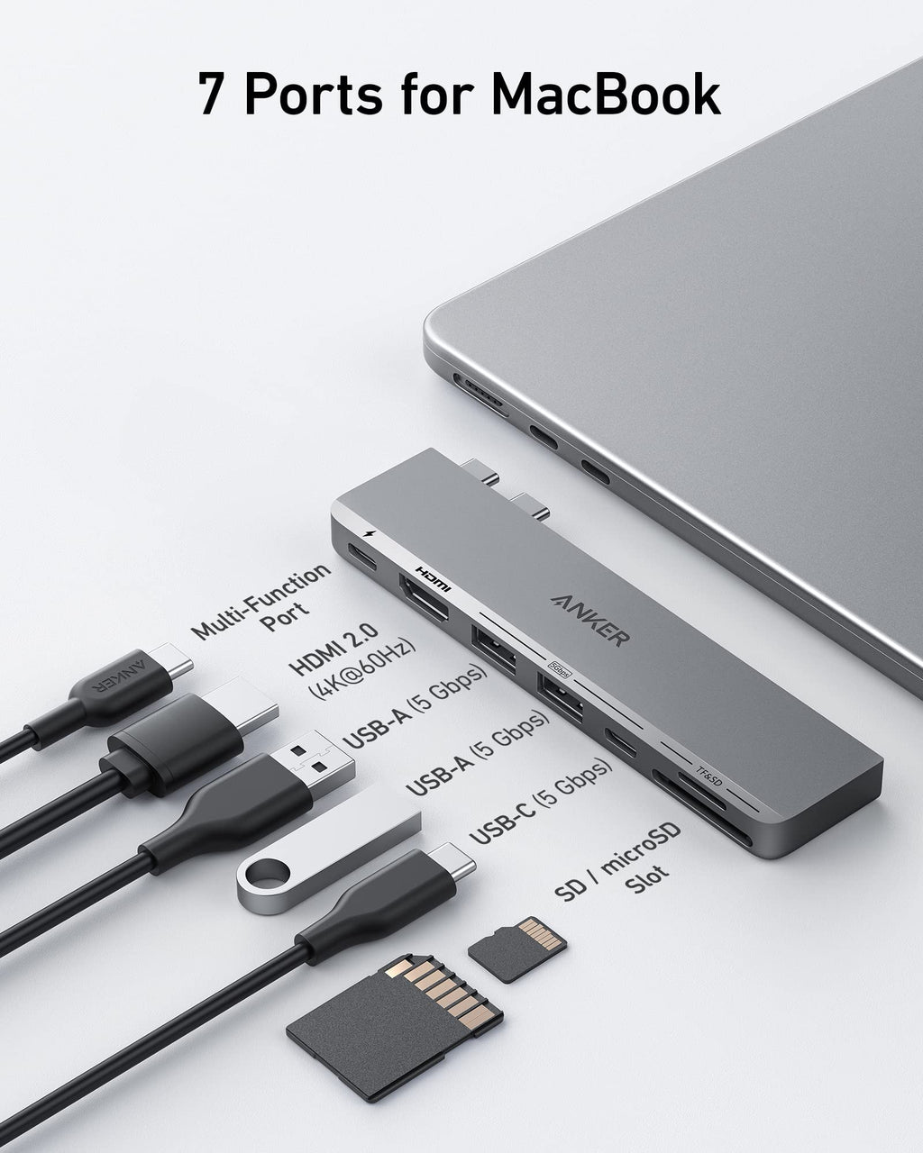 Anker <b>547</b> USB-C Hub (7-in-2, for MacBook)