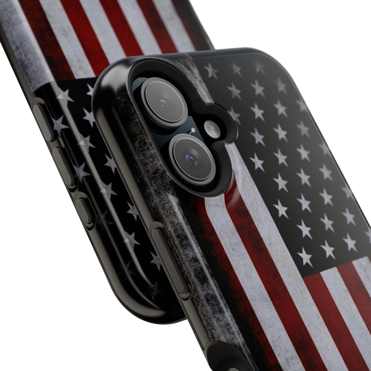 American Flag Magnetic Impact-Resistant Phone Case — Distressed USA Design