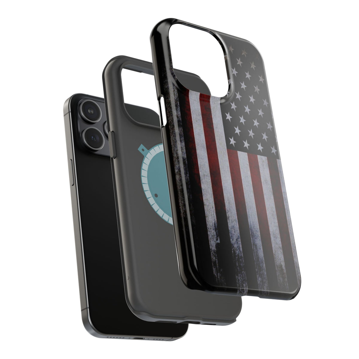 American Flag Magnetic Impact-Resistant Phone Case — Distressed USA Design