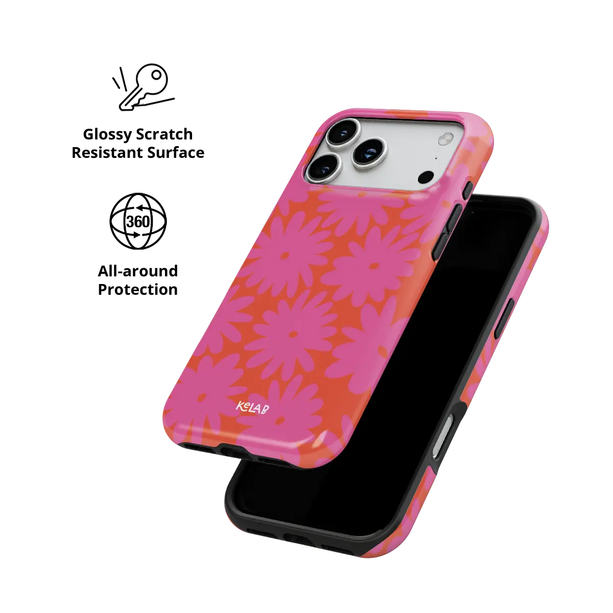 Sunflare Daisy | Pink Daisy Floral iPhone Case