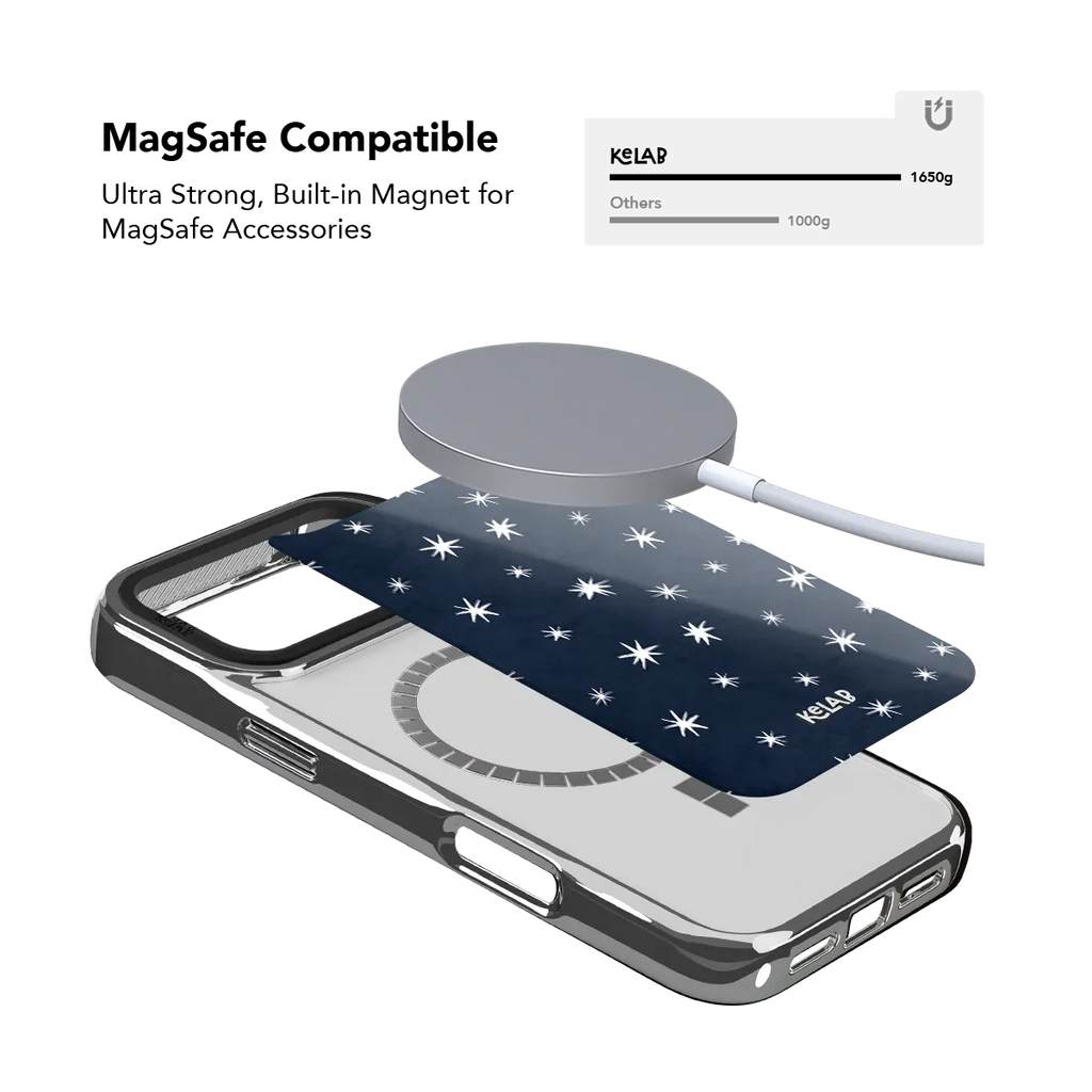 Starglimmer | Deep Blue Hand-Drawn Celestial Star iPhone Case