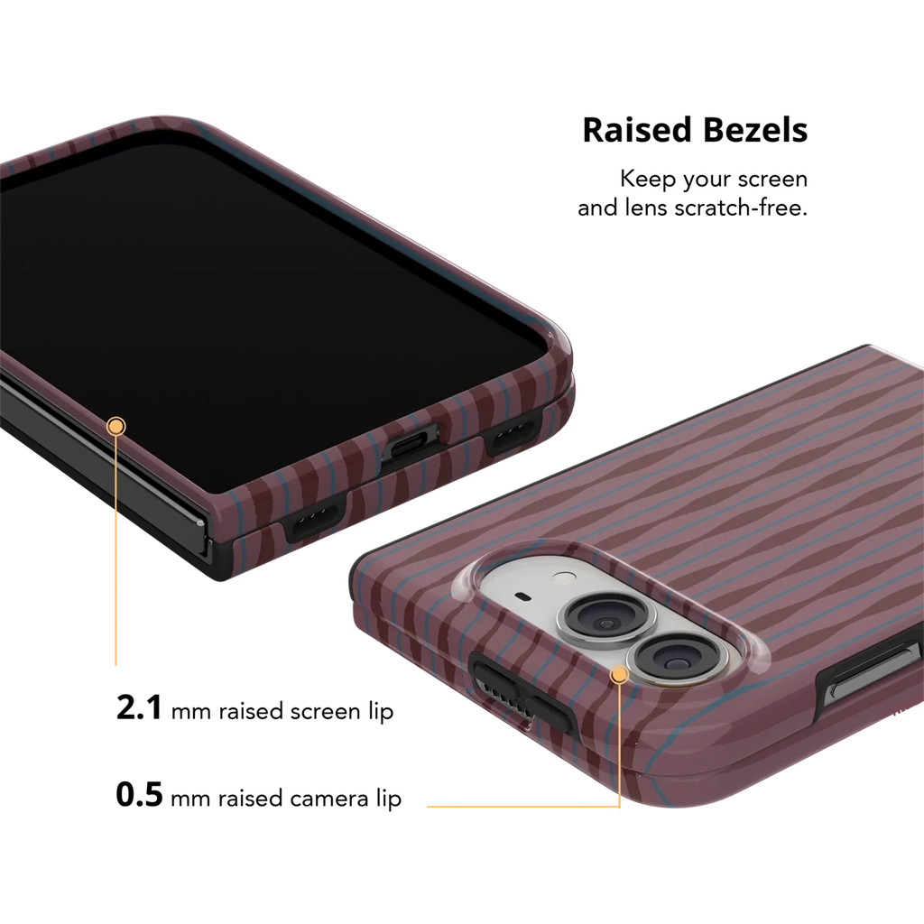 Mulberry | Burgundy Wavy Textured iPhone Case