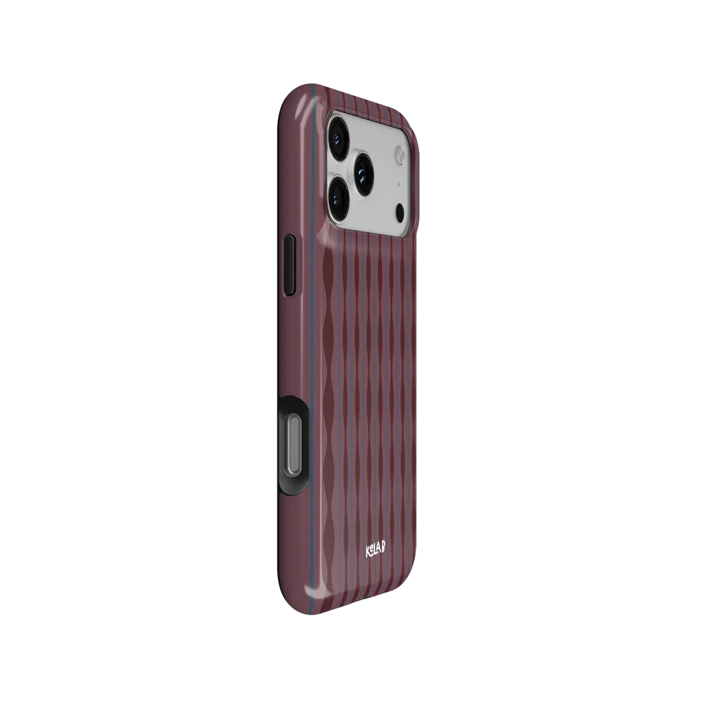 Mulberry | Burgundy Wavy Textured iPhone Case