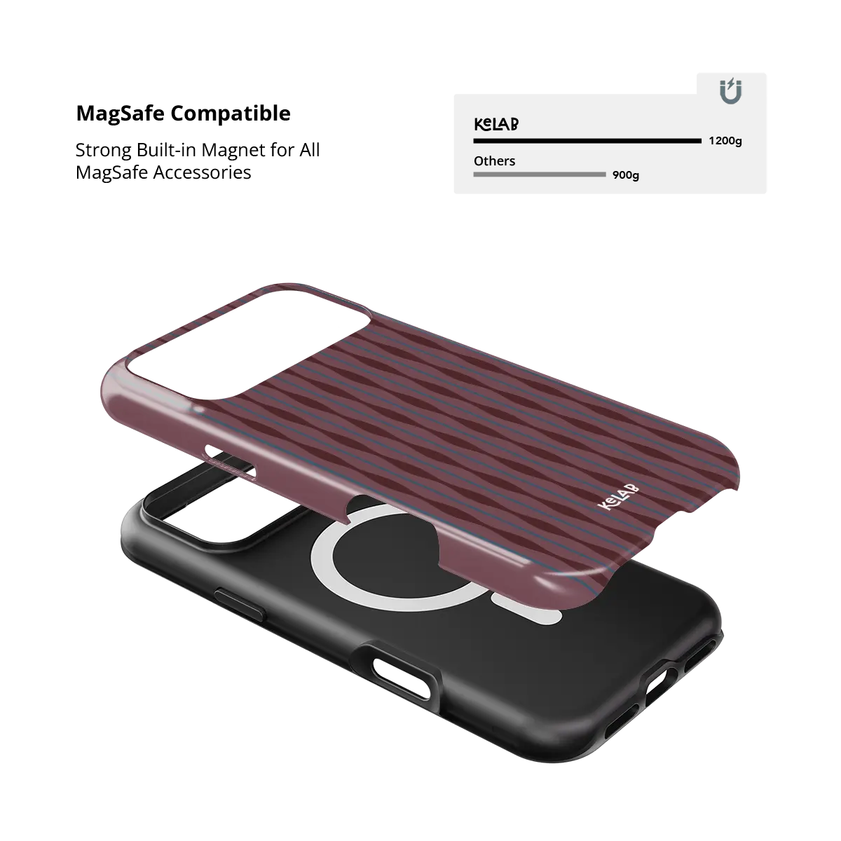 Mulberry | Burgundy Wavy Textured iPhone Case