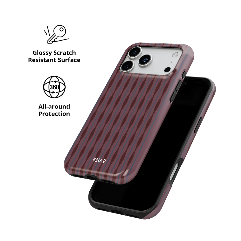 Mulberry | Burgundy Wavy Textured iPhone Case