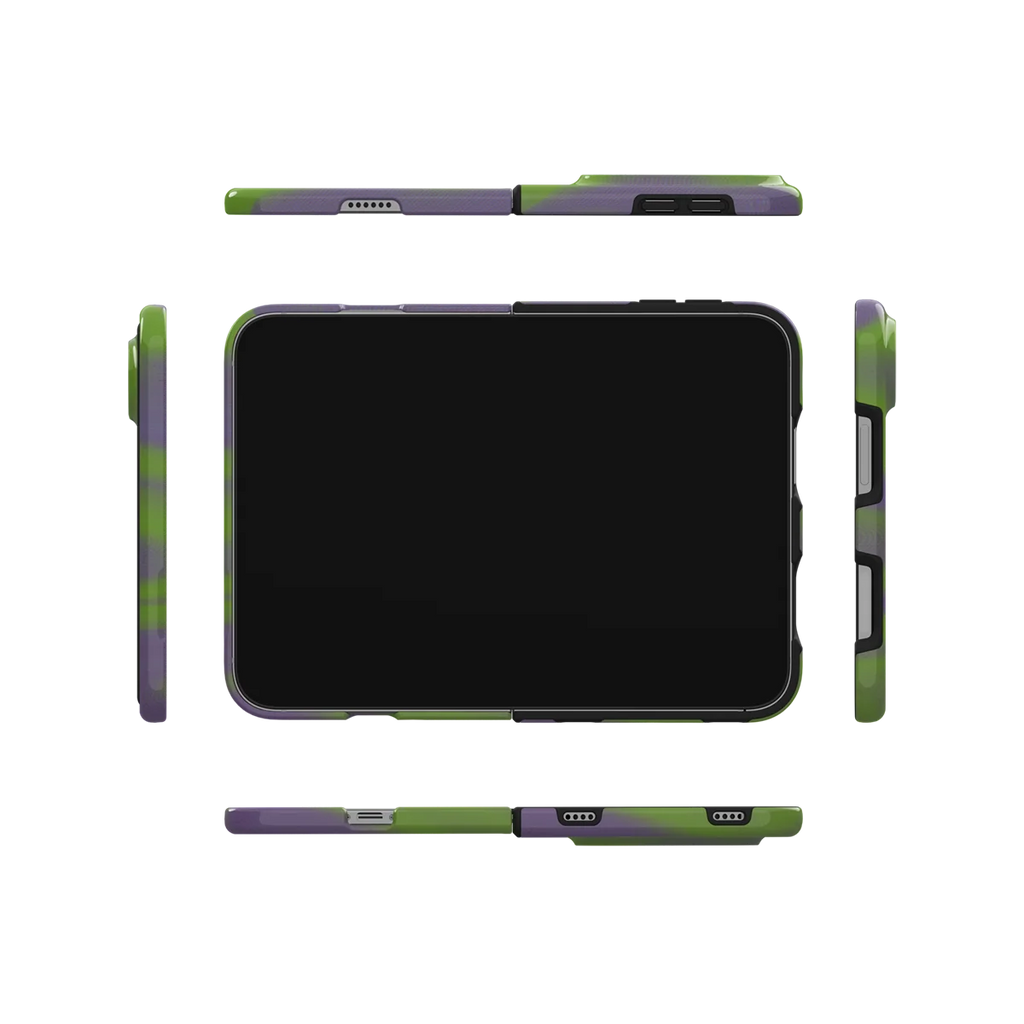 Purple Haze | Y2K Neon Green Abstract Wave iPhone Case