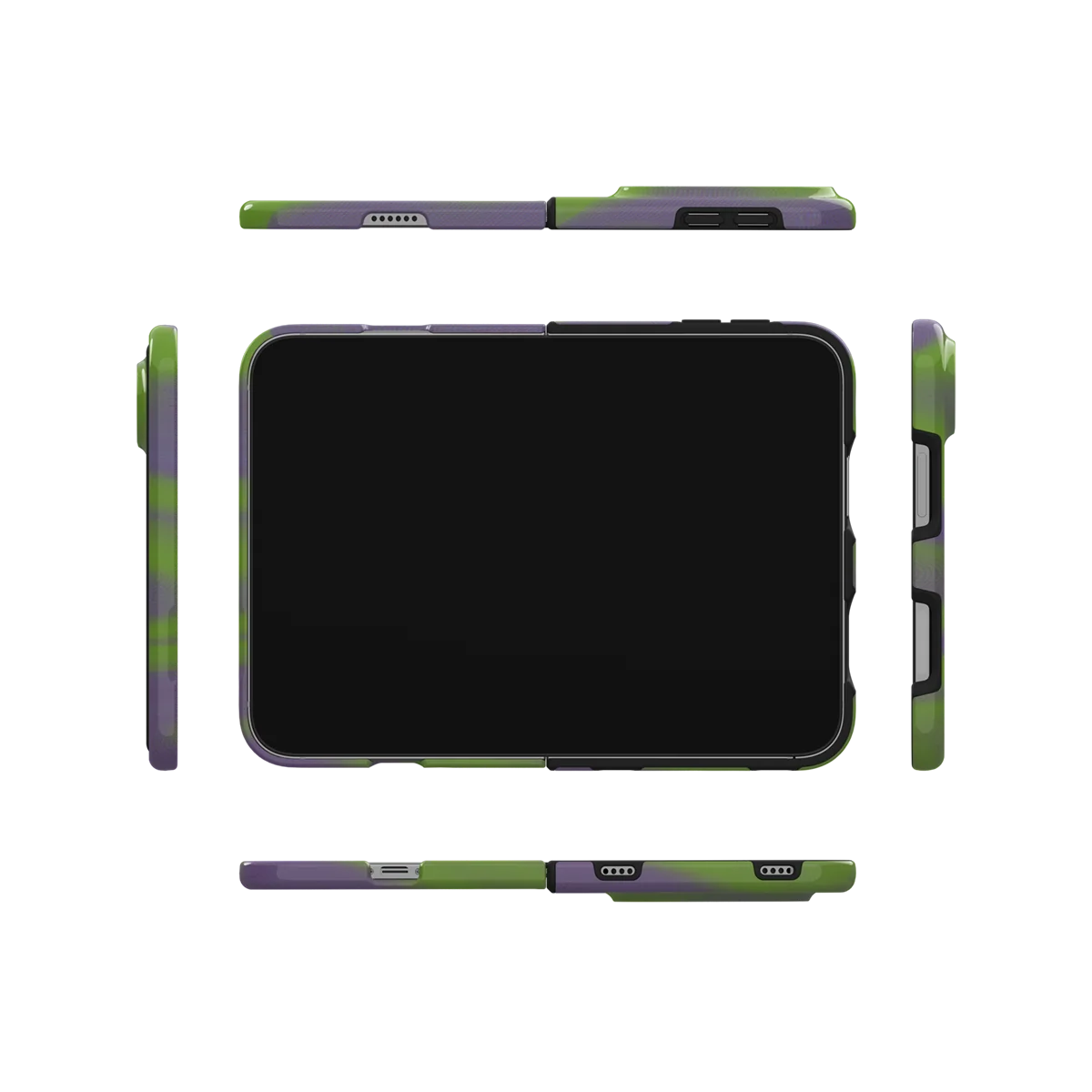 Purple Haze | Y2K Neon Green Abstract Wave iPhone Case