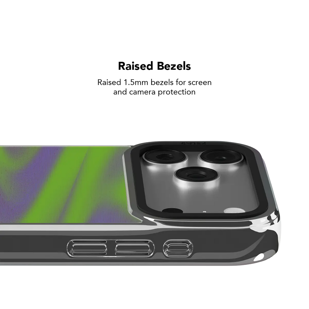 Purple Haze | Y2K Neon Green Abstract Wave iPhone Case