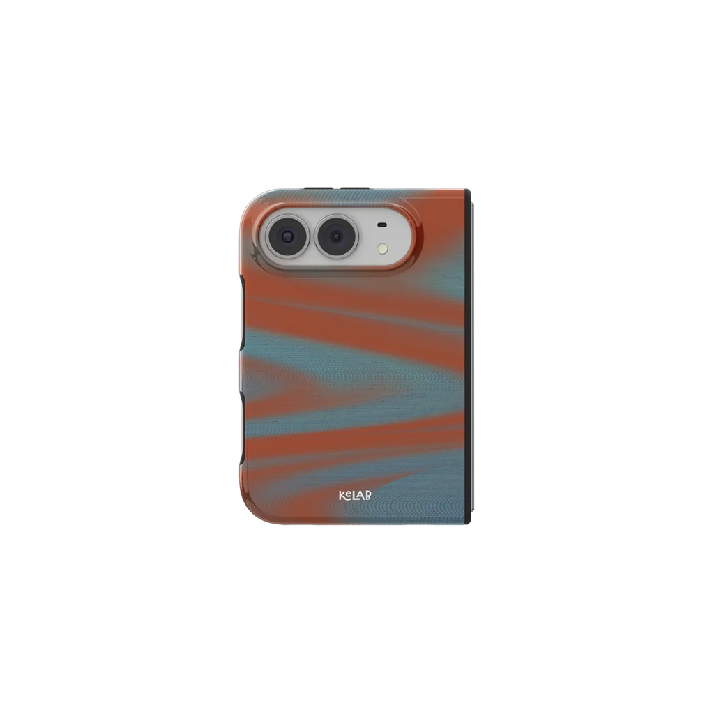 Aalto | Y2K Orange Abstract Wave iPhone Case