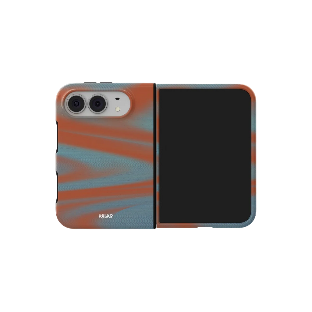 Aalto | Y2K Orange Abstract Wave iPhone Case
