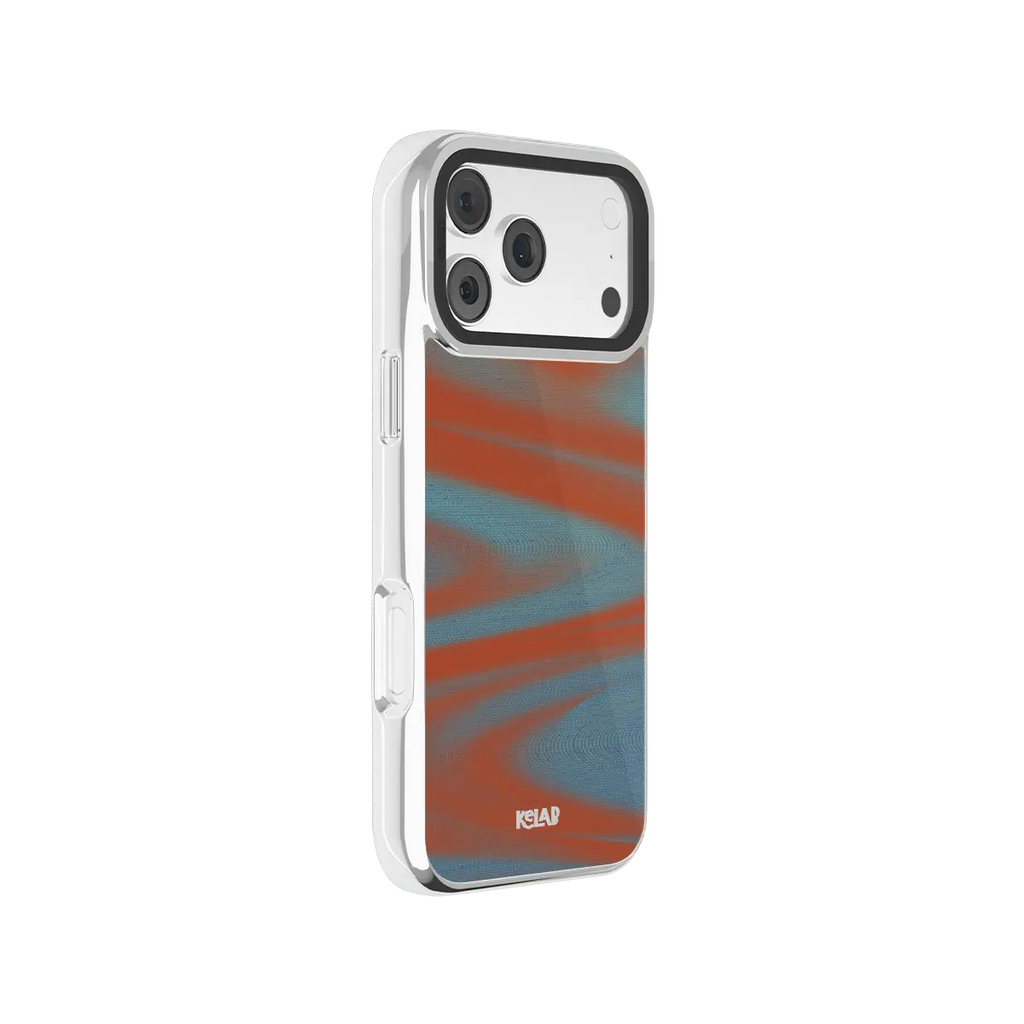 Aalto | Y2K Orange Abstract Wave iPhone Case
