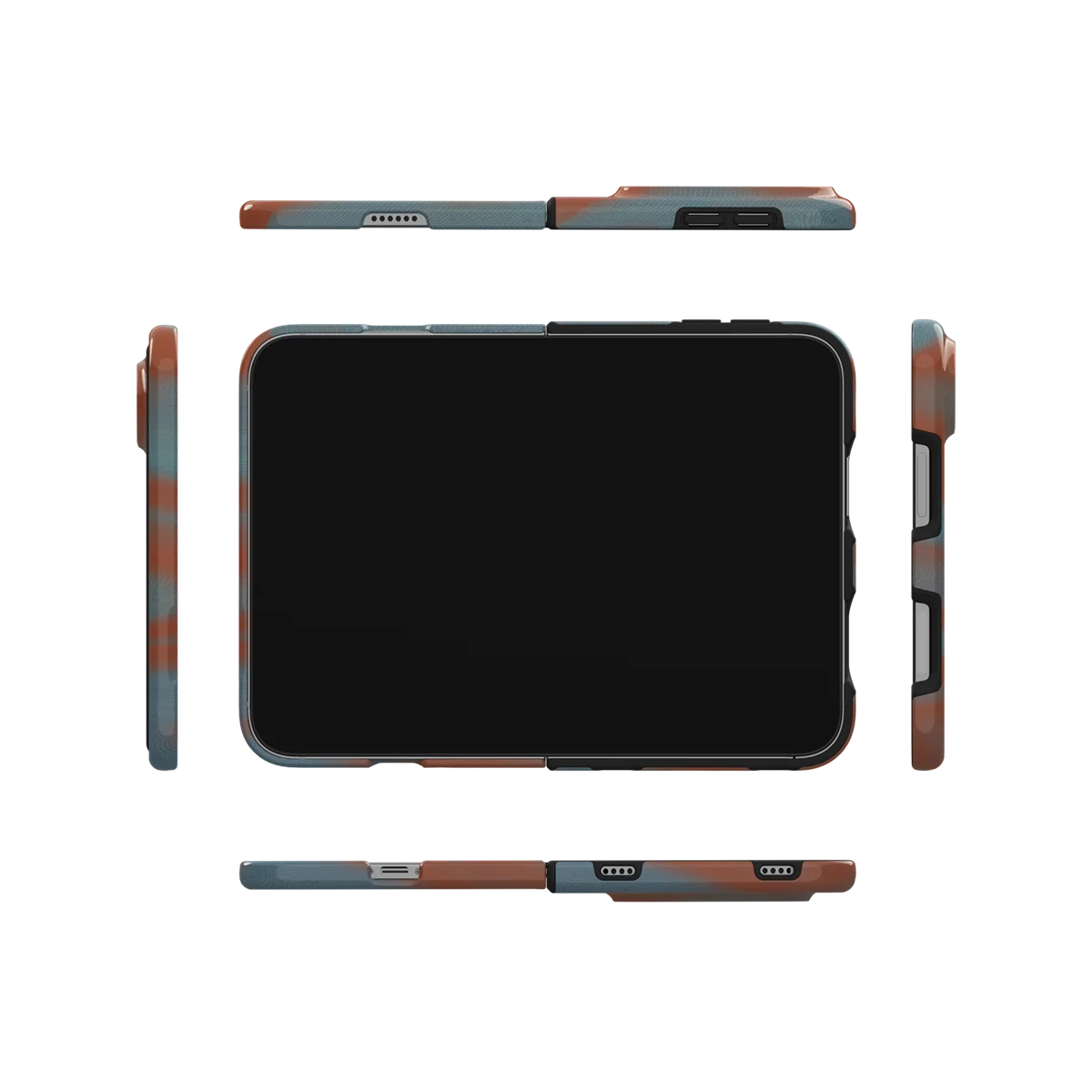 Aalto | Y2K Orange Abstract Wave iPhone Case