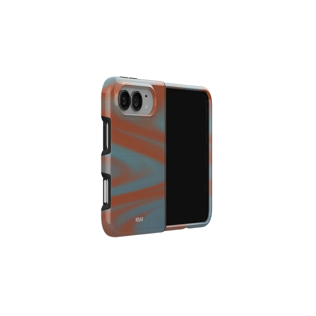 Aalto | Y2K Orange Abstract Wave iPhone Case