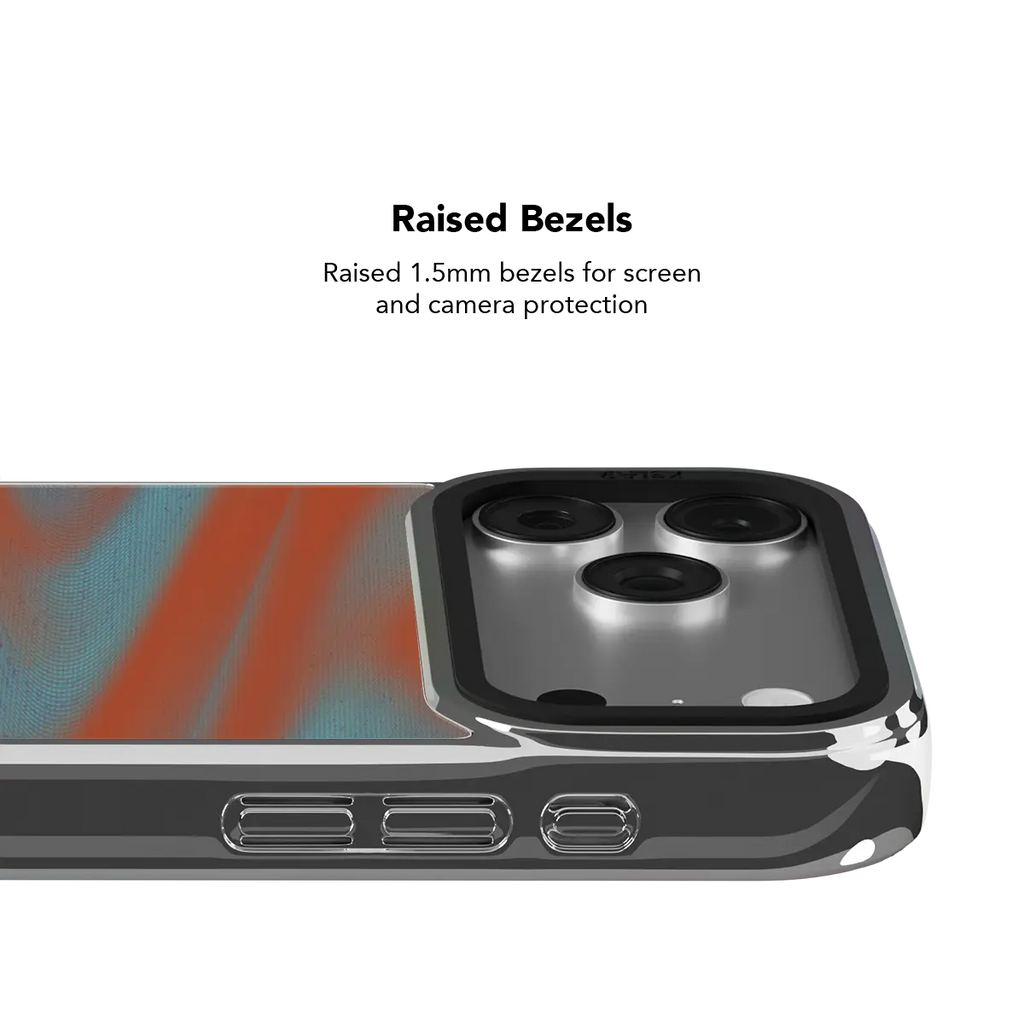 Aalto | Y2K Orange Abstract Wave iPhone Case