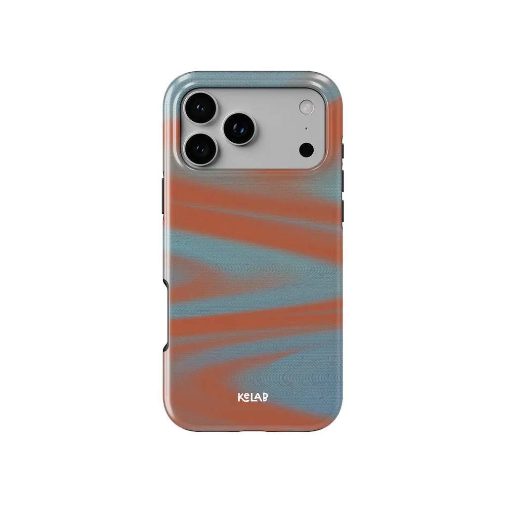 Aalto | Y2K Orange Abstract Wave iPhone Case