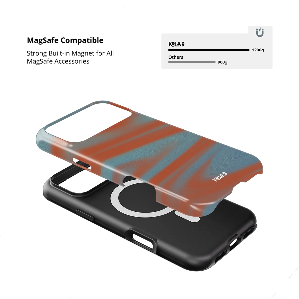 Aalto | Y2K Orange Abstract Wave iPhone Case
