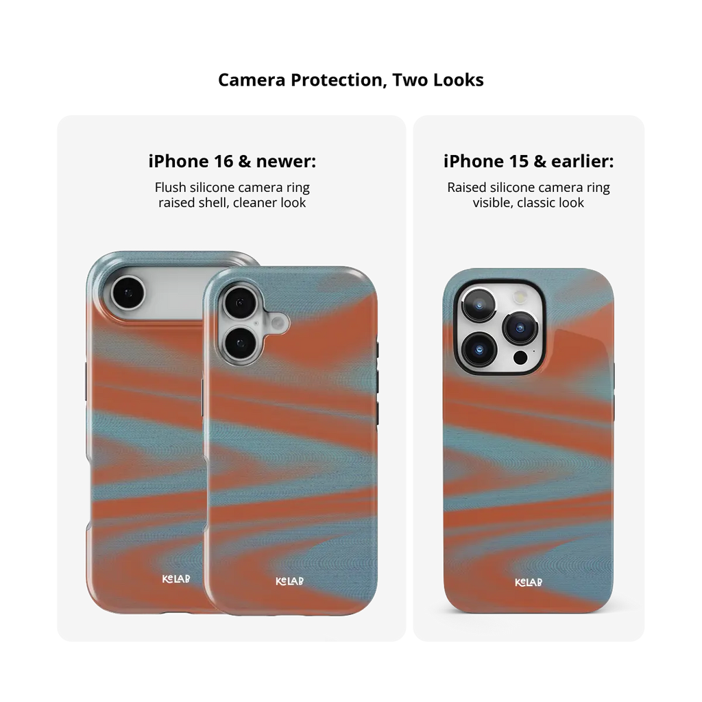 Aalto | Y2K Orange Abstract Wave iPhone Case