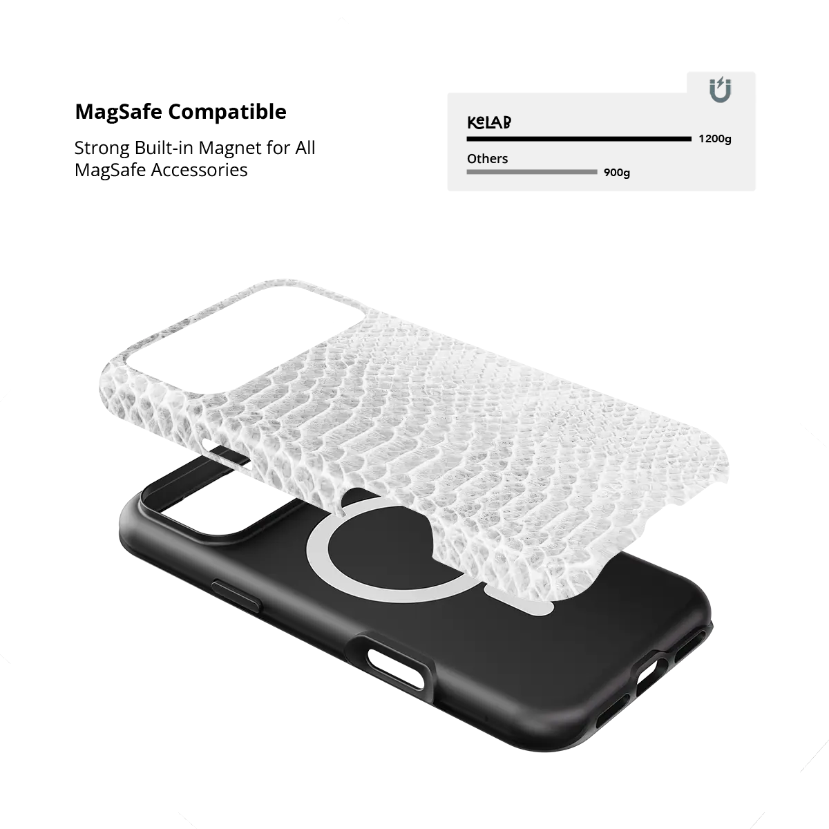White Venom | Snake Skin Print iPhone Case