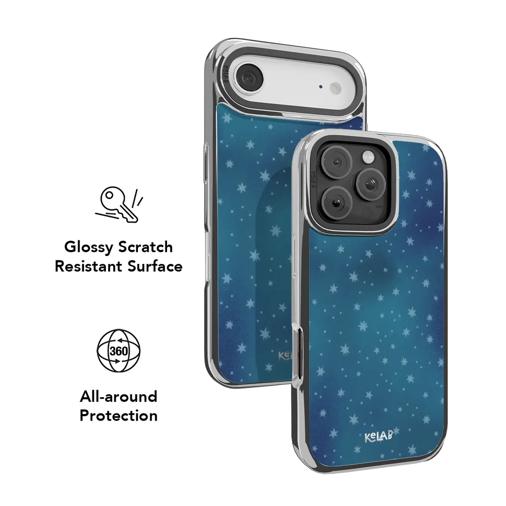 Moon Mist | Starry Midnight Blue iPhone Case