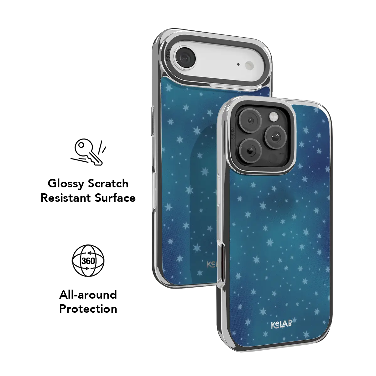 Moon Mist | Starry Midnight Blue iPhone Case