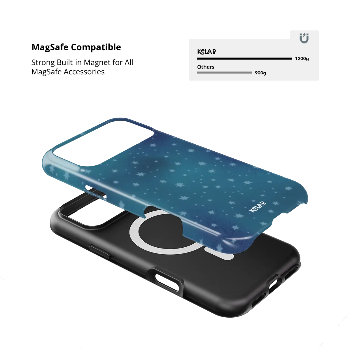 Moon Mist | Starry Midnight Blue iPhone Case