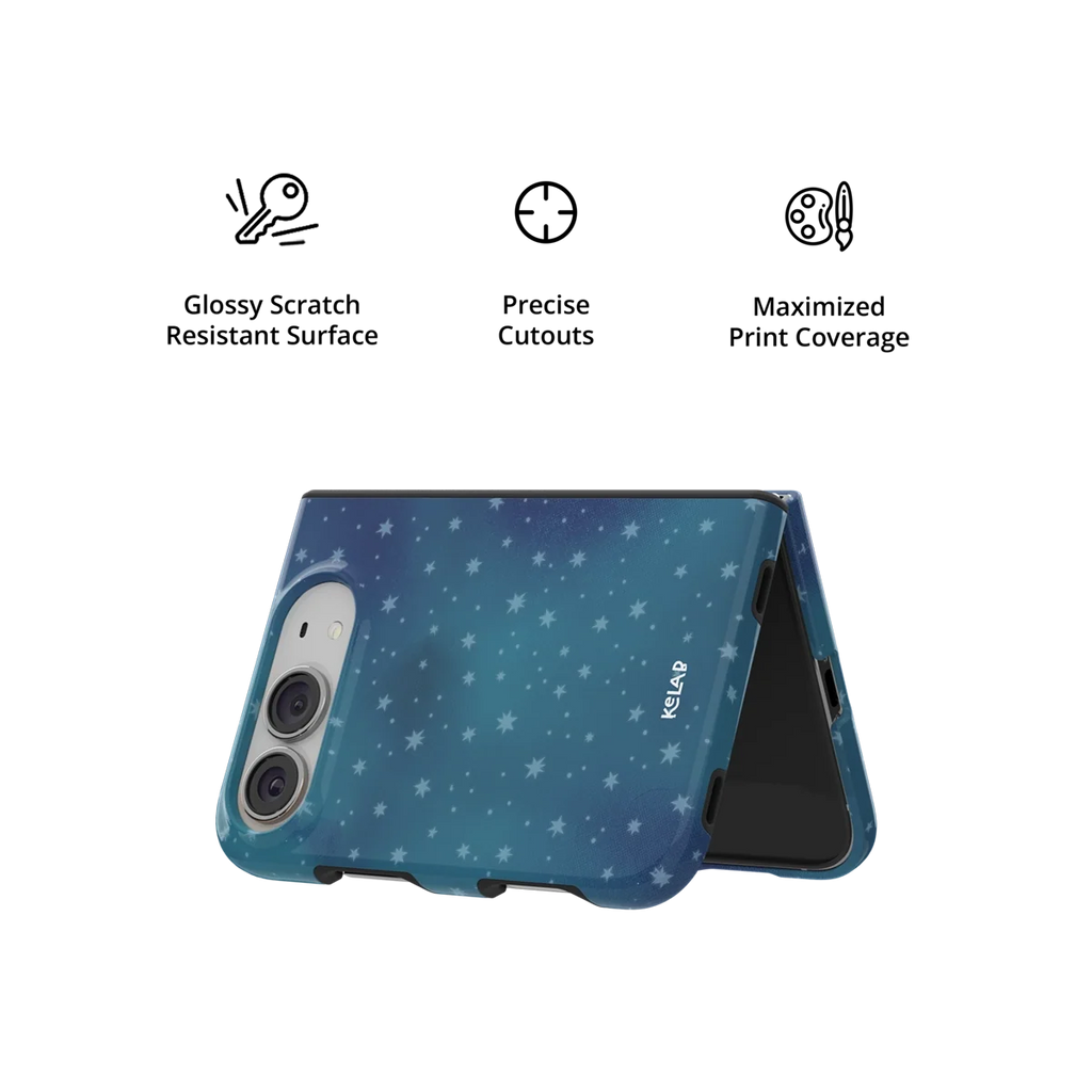 Moon Mist | Starry Midnight Blue iPhone Case